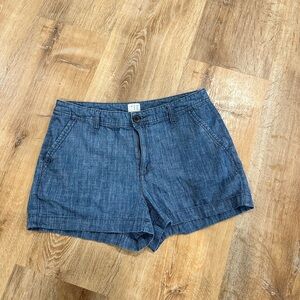 Target A New Day Blue Chambray Cotton Shorts Size 8